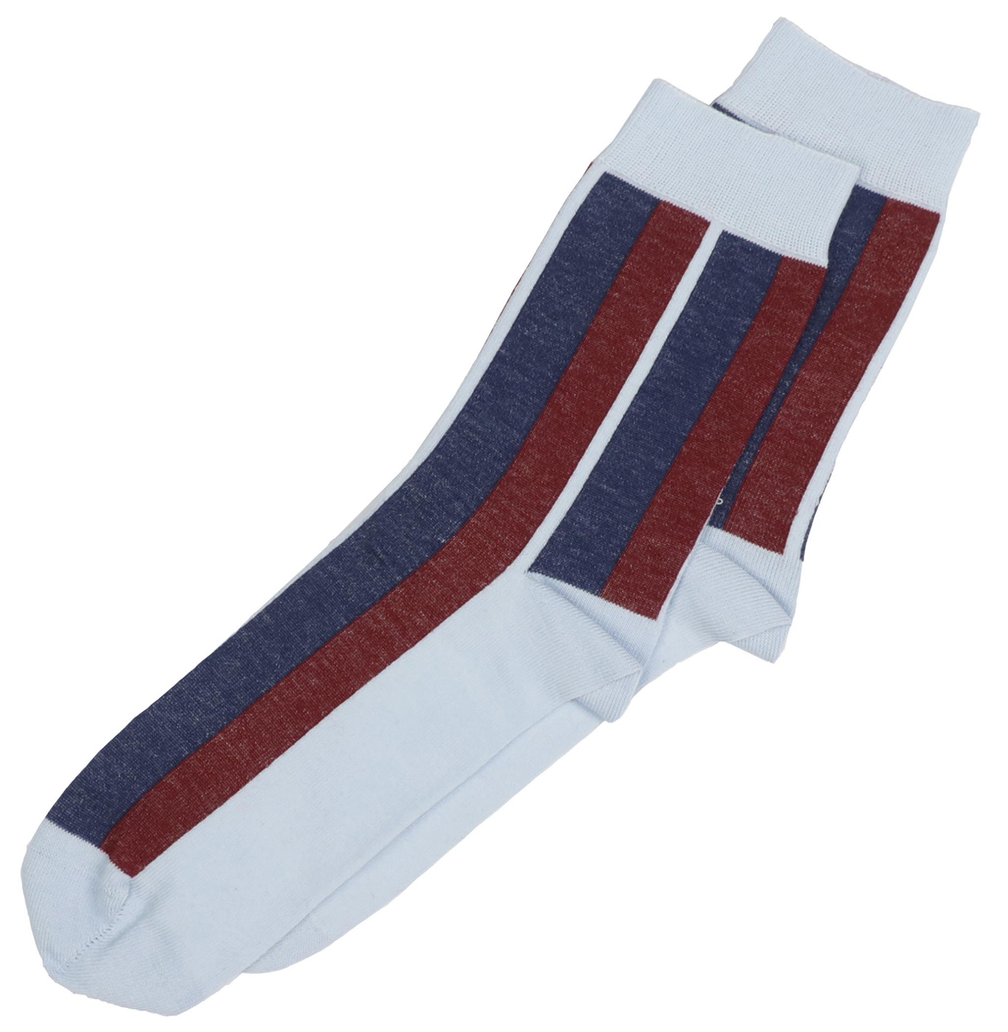 Chaussettes hommes à rayures bleu ciel