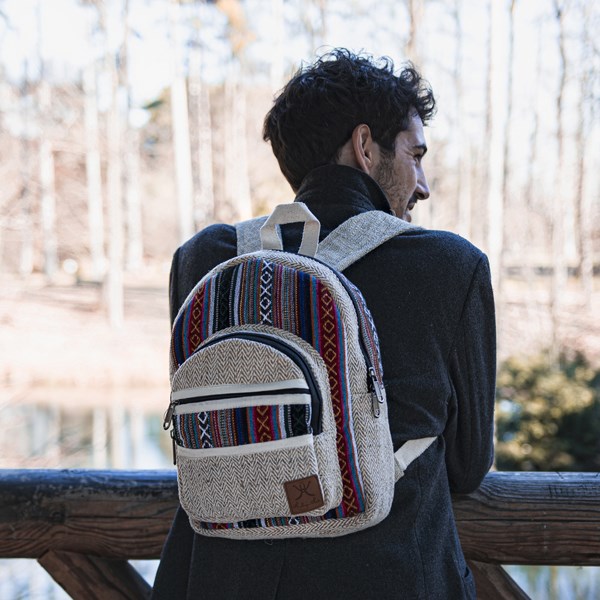 sac en chanvre éthique et écoresponsable fait main motifs ethniques