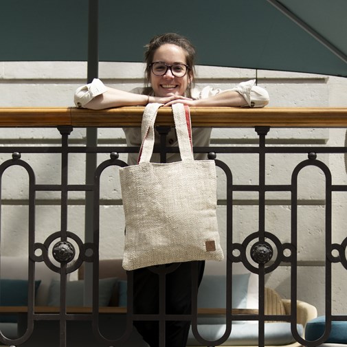 Tote bag réversible en chanvre