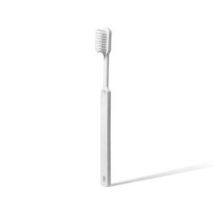 BROSSE A DENTS bioplastique CALIQUO - BLANC - BOITE - poils souples