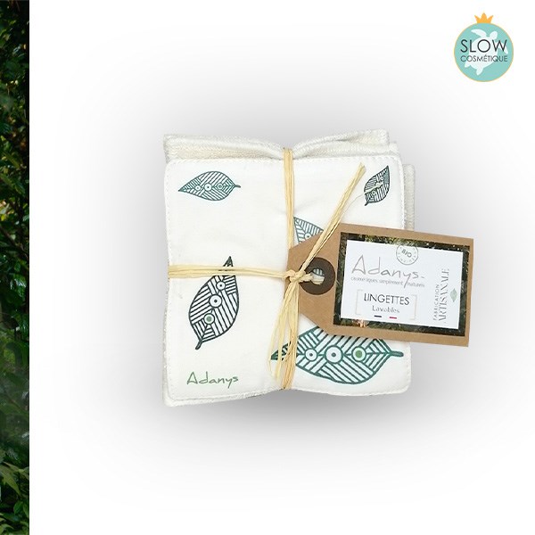 Lot 7 lingettes en coton bio