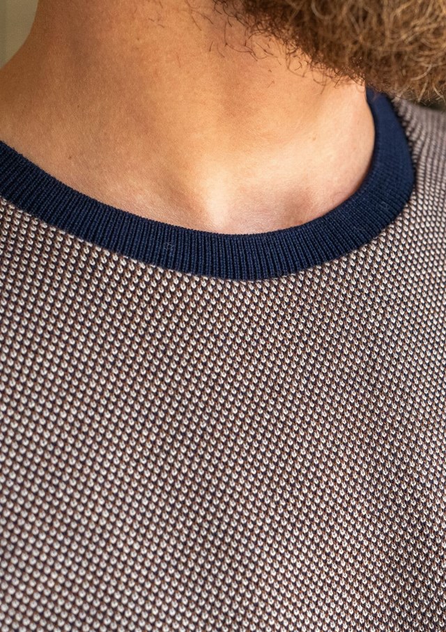 Pull VILLEGIATURE - Made in France - Coton Bio GOTS - Marine 5