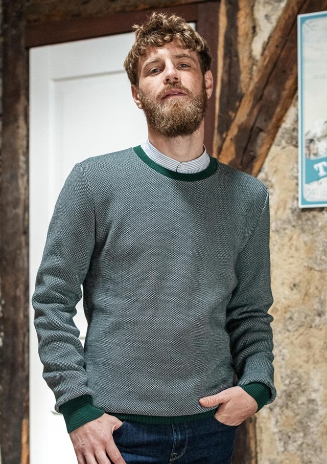 Pull VILLEGIATURE - Made in France - Coton Bio GOTS - Marine 6