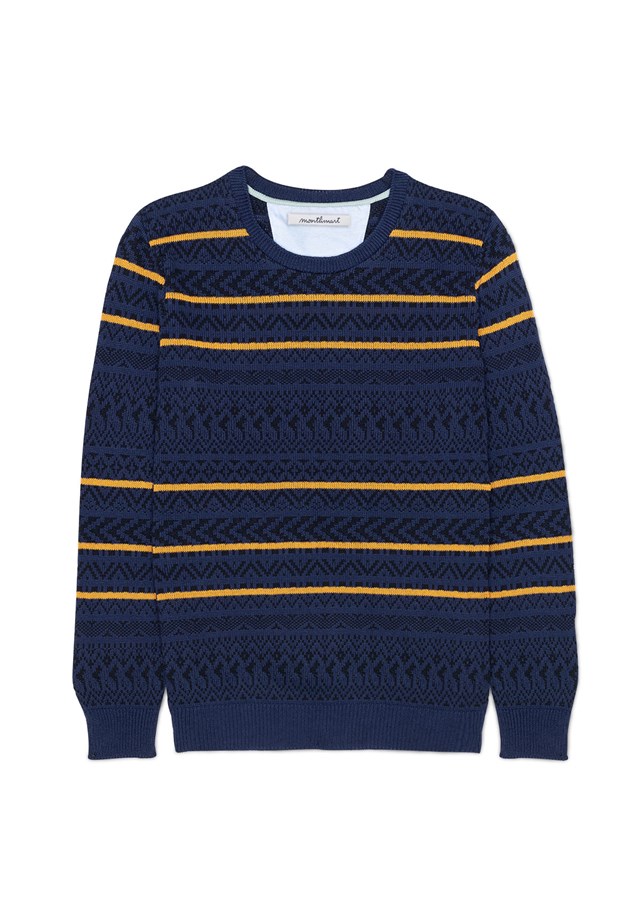 Pull JACQUARD - Made in France - Coton Bio 3