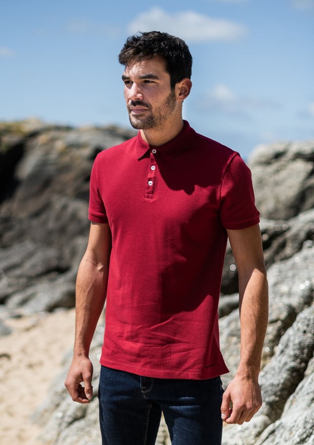 Polo AMICAL - Coton bio - Fibres recyclées - Rouge 2