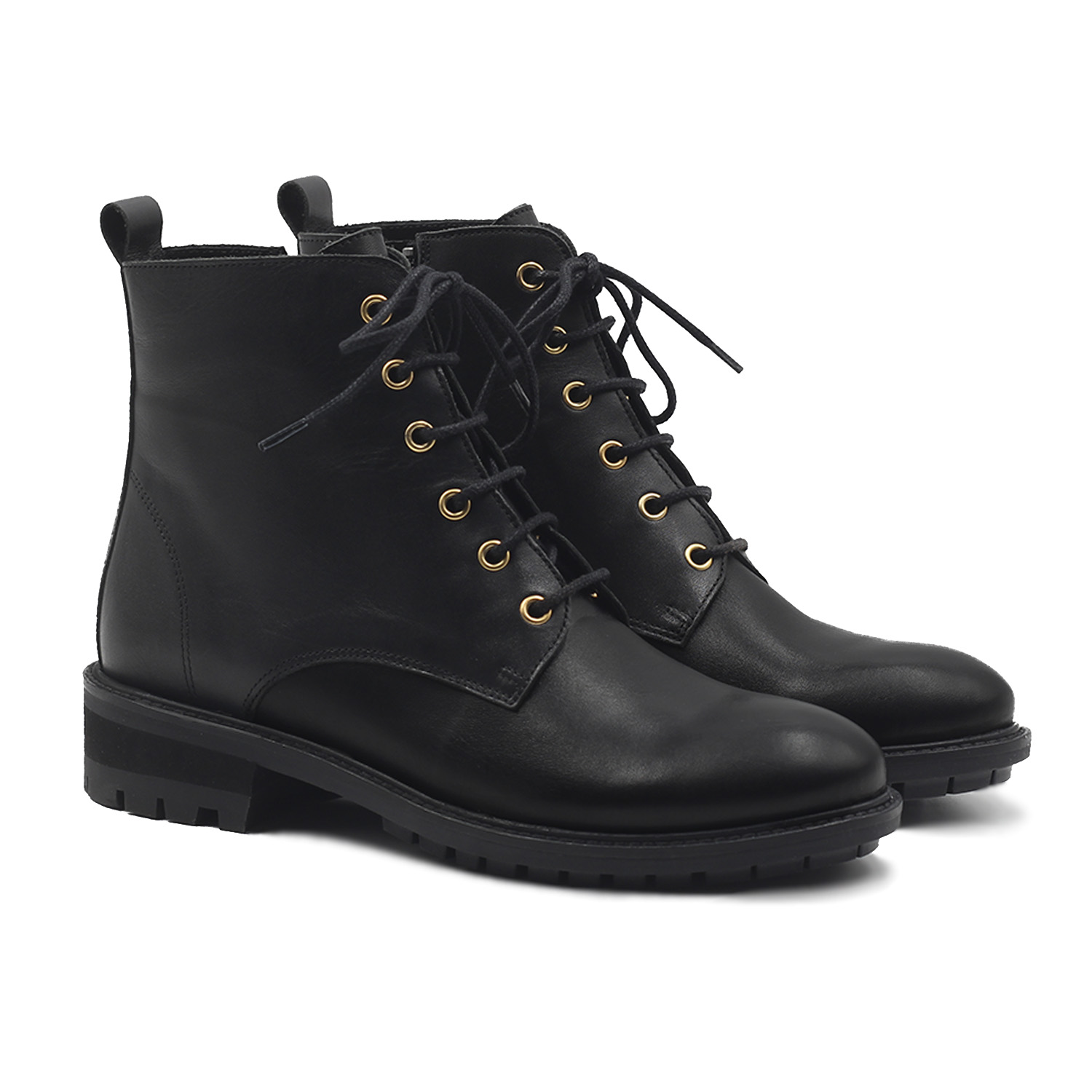 Bottines femme cuir noir plates online