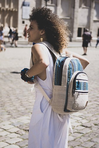 Batchira Océan - Sac à dos en chanvre