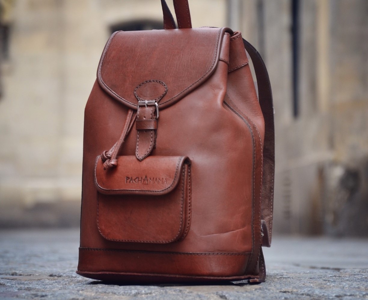 sac à dos en cuir pachamama