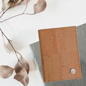 Portefeuille homme vegan en liège Sam beige