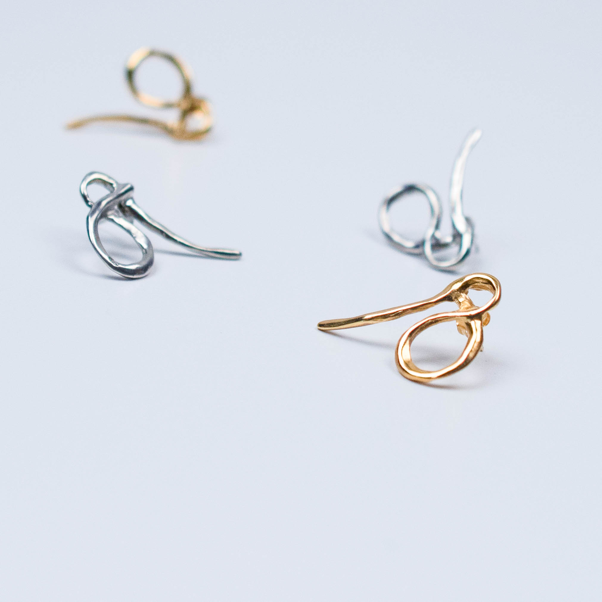 Bouclesd'oreilles, bronze, dorées, Bresma, earrings, sustainable