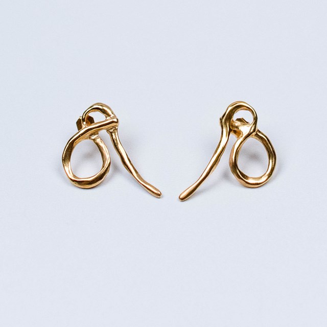 Bouclesd'oreilles, bronze, dorées, Bresma, earrings, sustainable