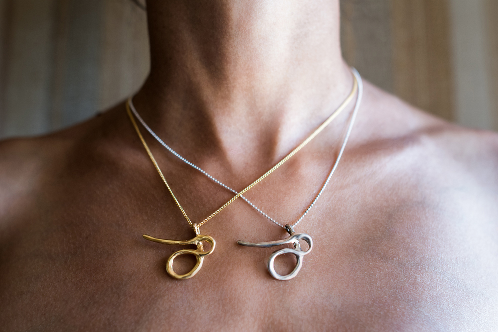 bijou, collier, bronze, bresma