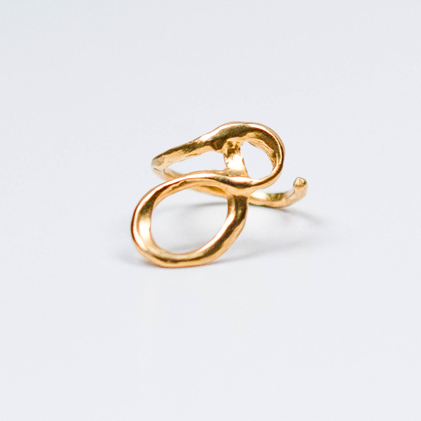 bague, réglable, sao, bronze, doré, bresma