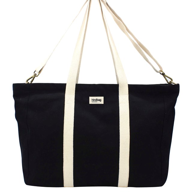 Sac weekend JEAN, avec bandoulière, noir, coton bio 2