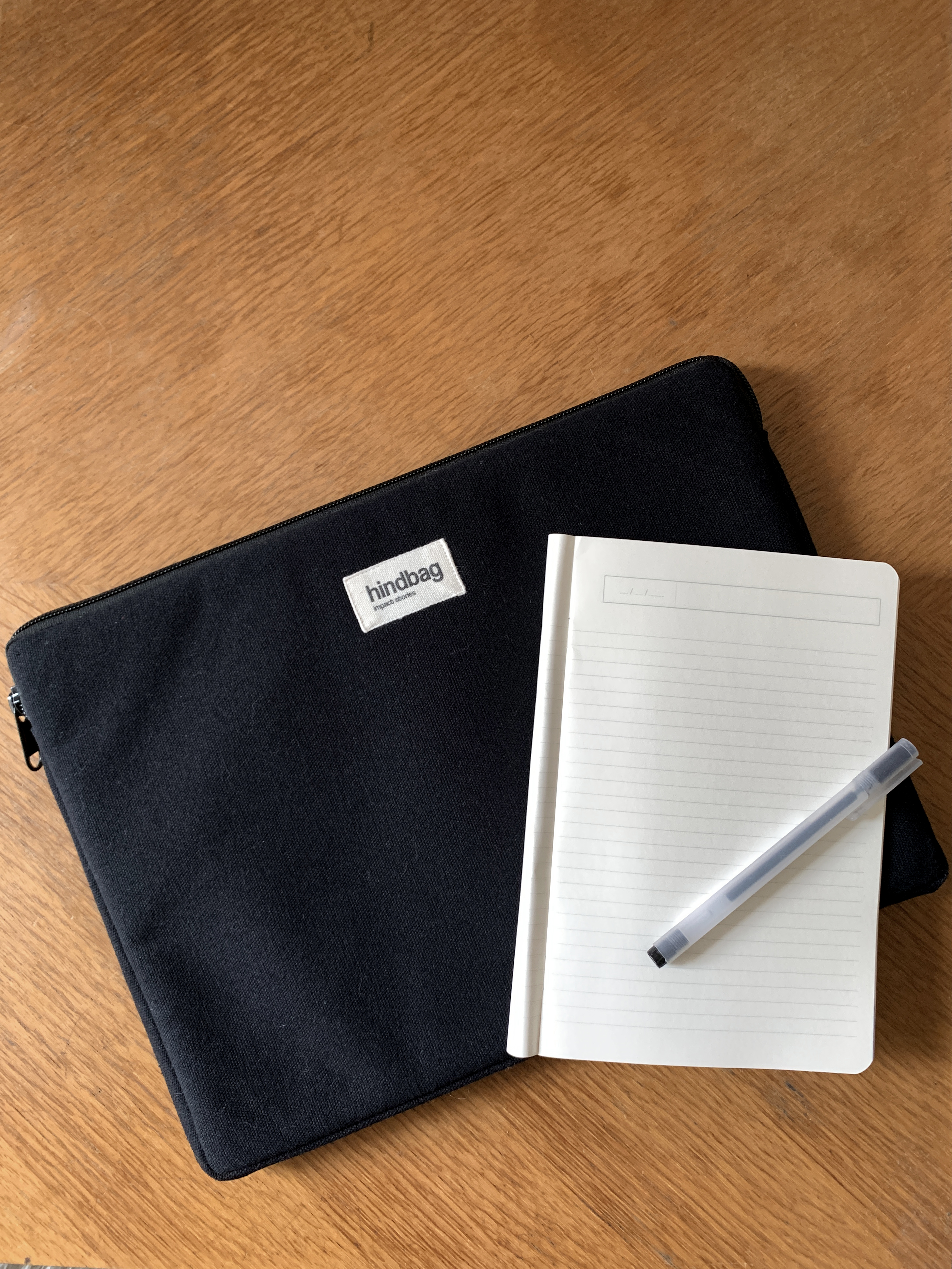 Housse d'ordinateur AVA, noir, coton bio 2