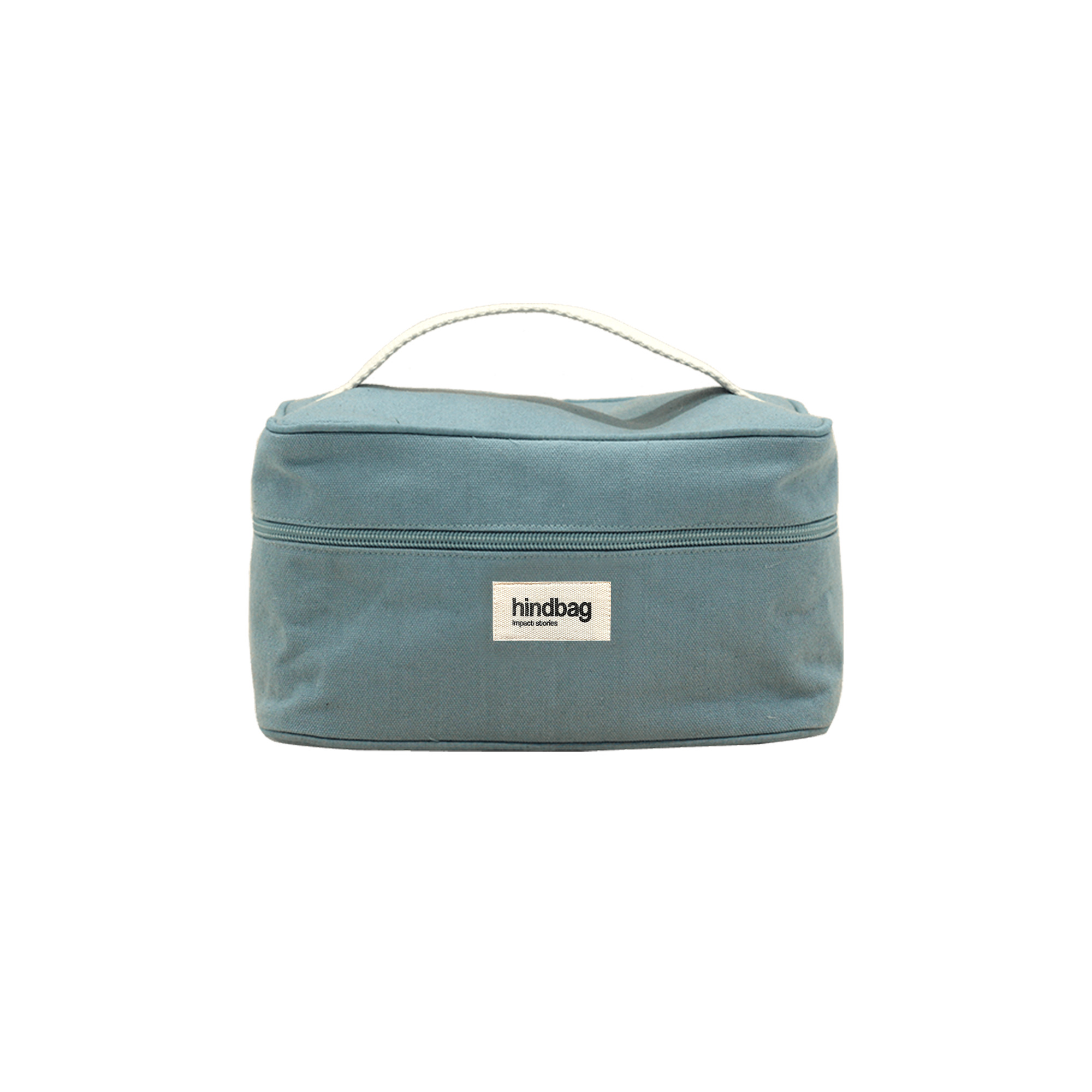 Trousse de toilette Vanity GASPARD, vert sauge, coton bio 3