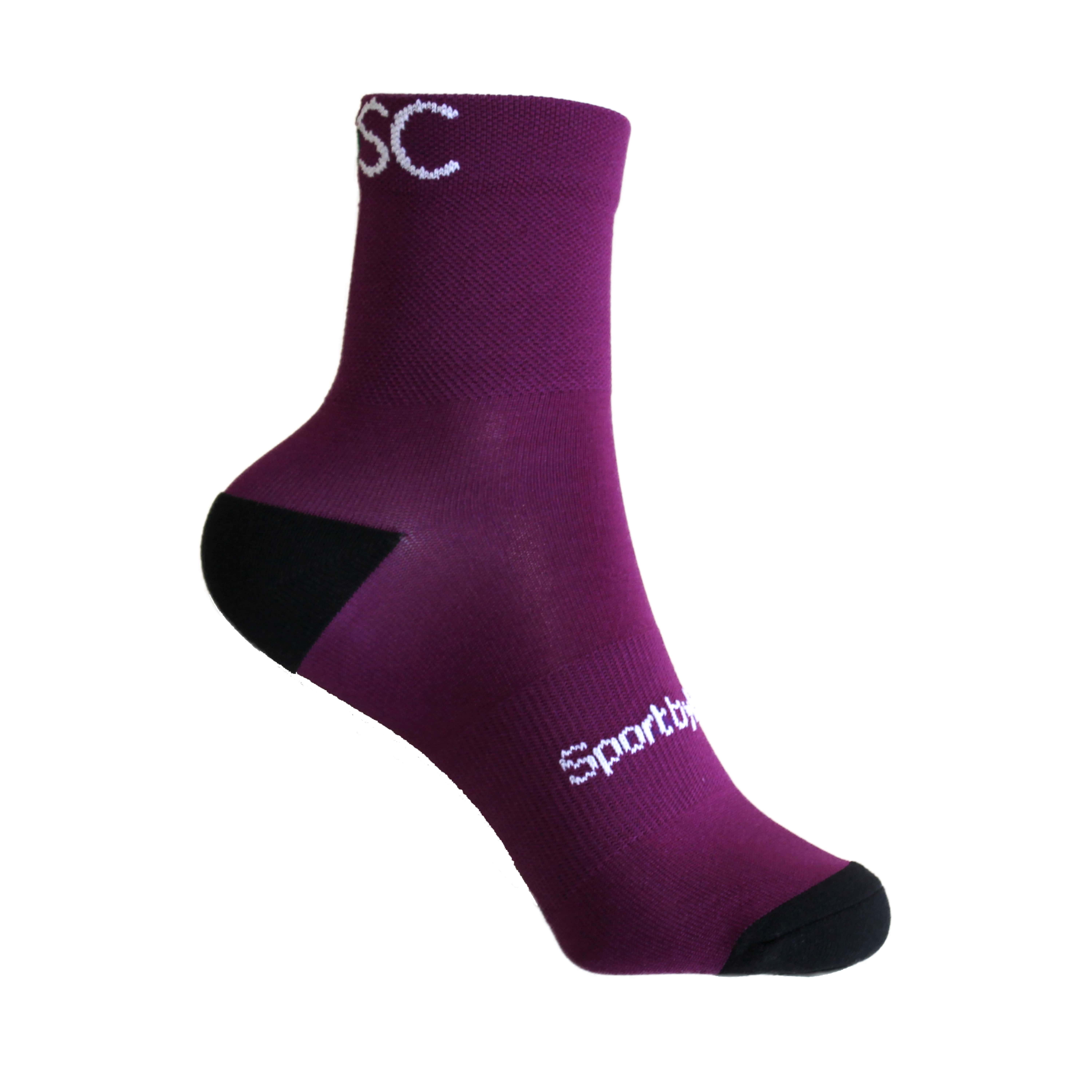Chaussettes multisports en ricin - prune 5