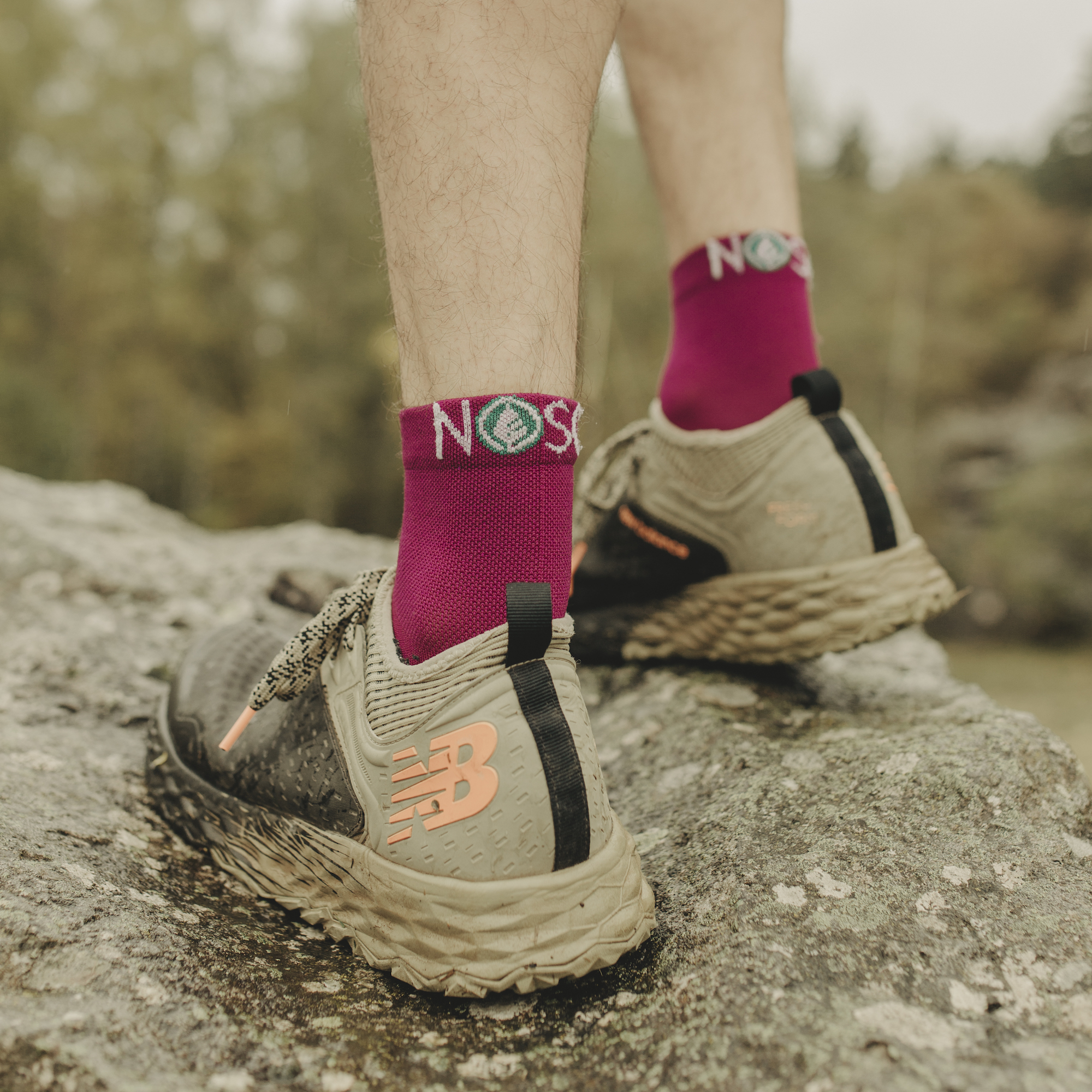 Chaussettes multisports en ricin - prune 3