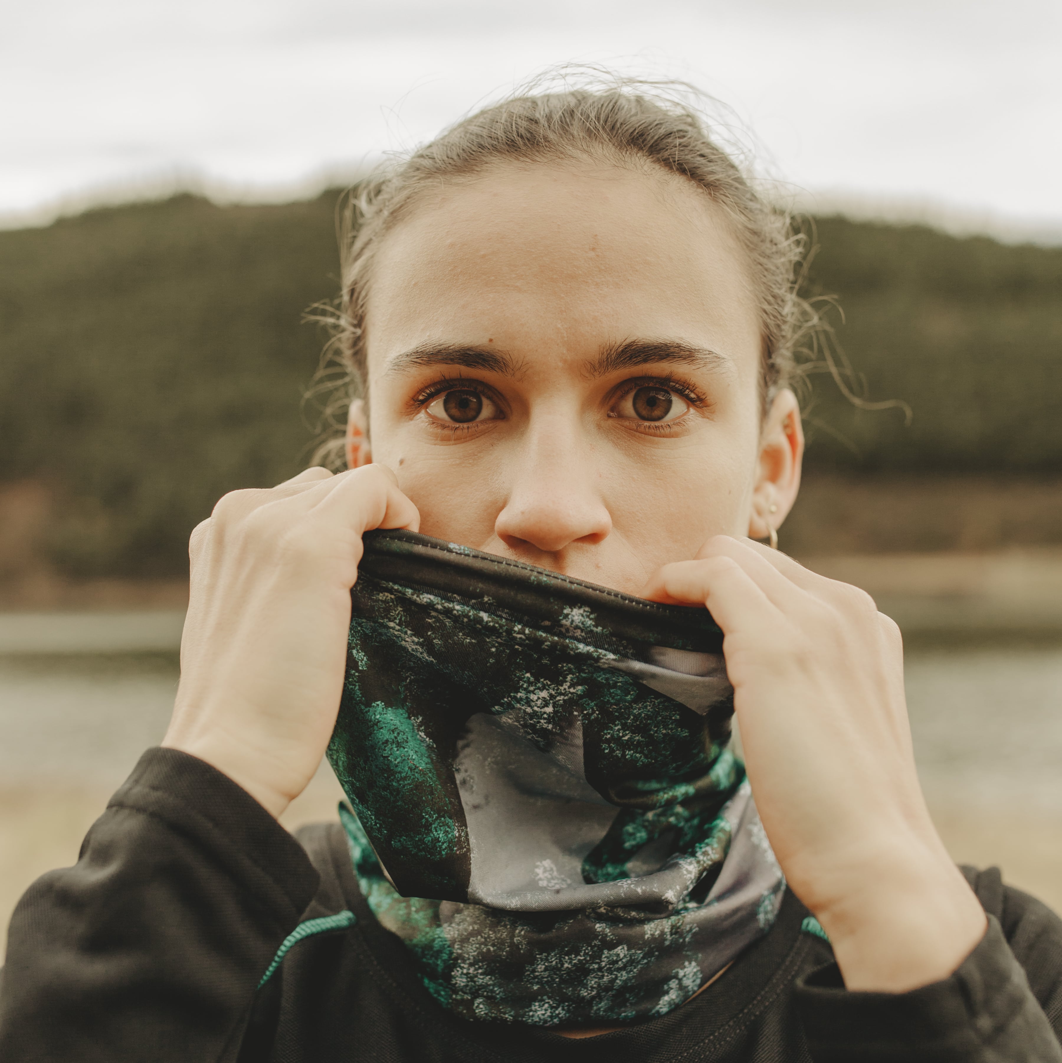 Cache-cou recyclé et made in France - forest 5