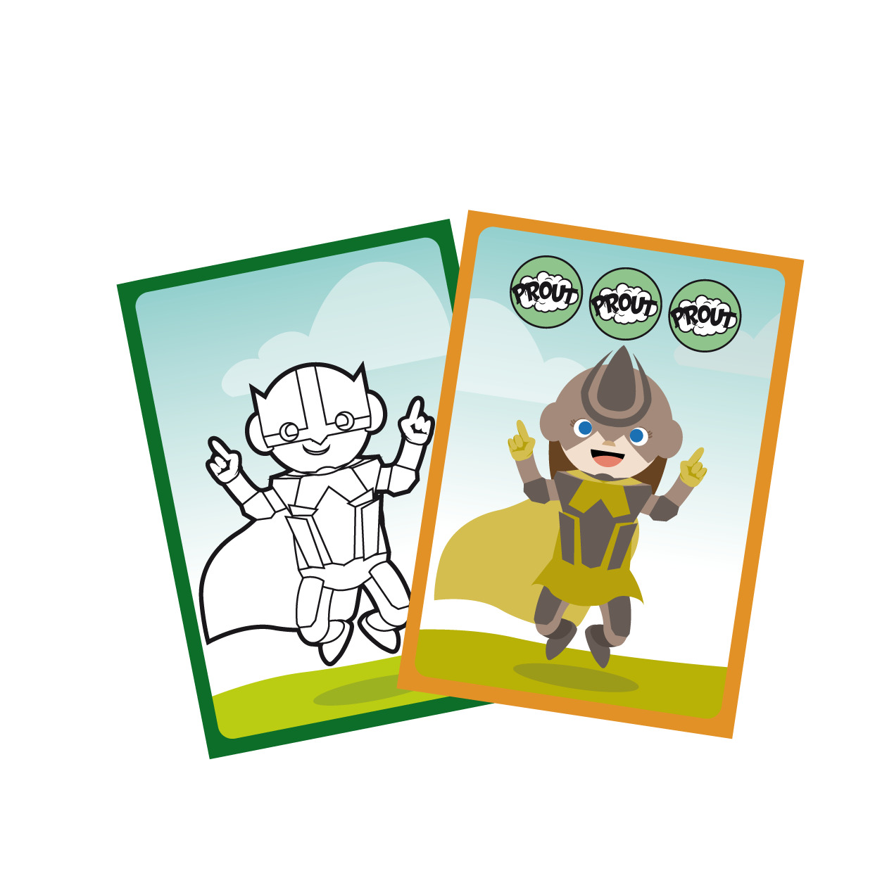 Le jeu de bataille à créer avec des coloriages fabriqué en France