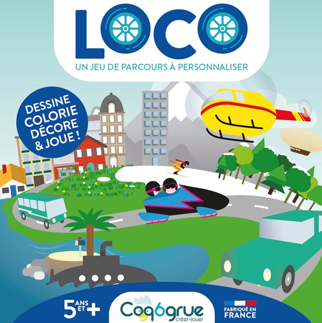 Loco le jeu de parcours créatif à personnaliser par les enfants à partir de 5 ans