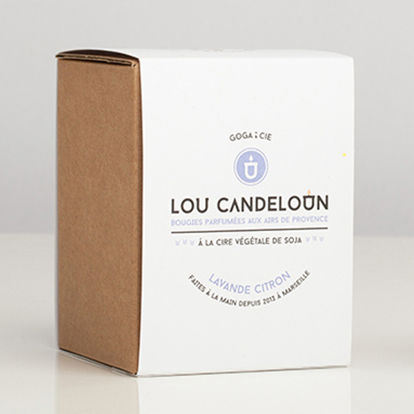 Bougie naturelle parfumée "lavande et citron" 2