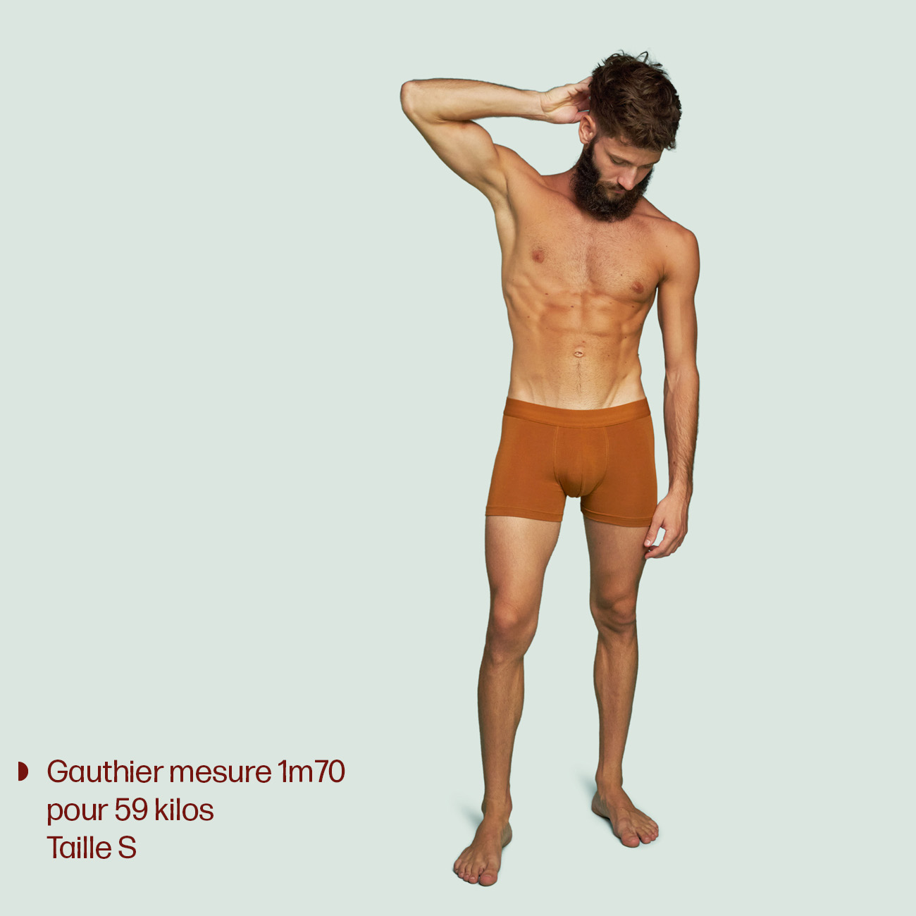 Boxer confortable coton pima micromodal ocre