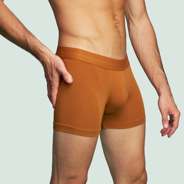 Boxer confortable coton pima micromodal ocre