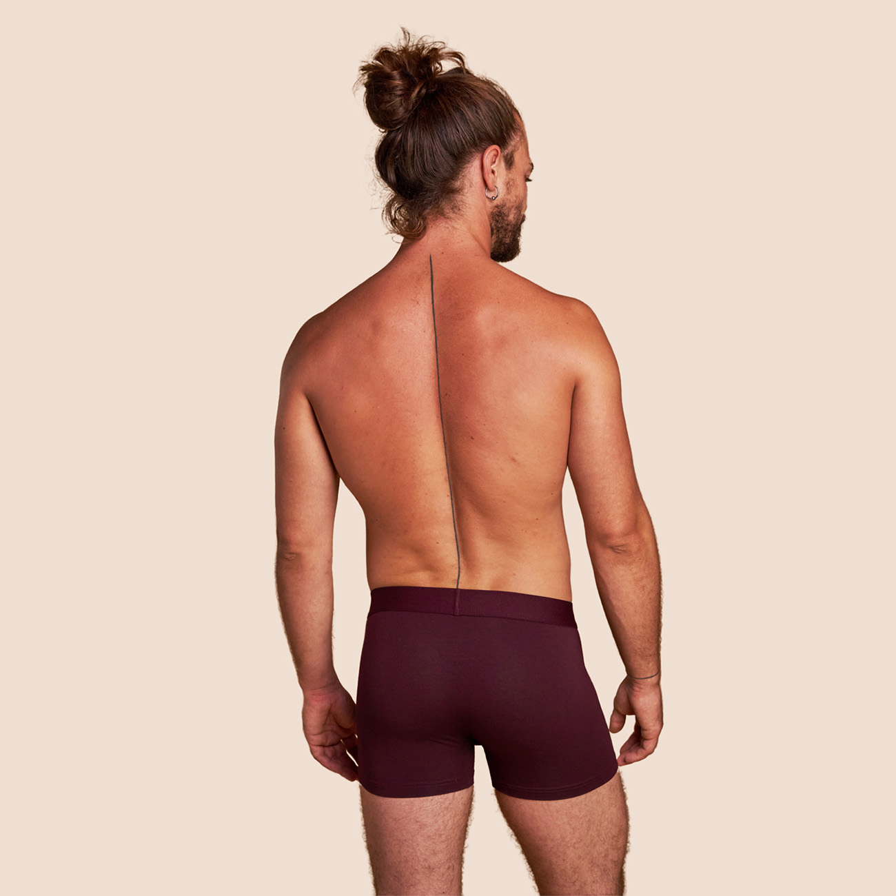 Boxer bordeaux foncé confortable