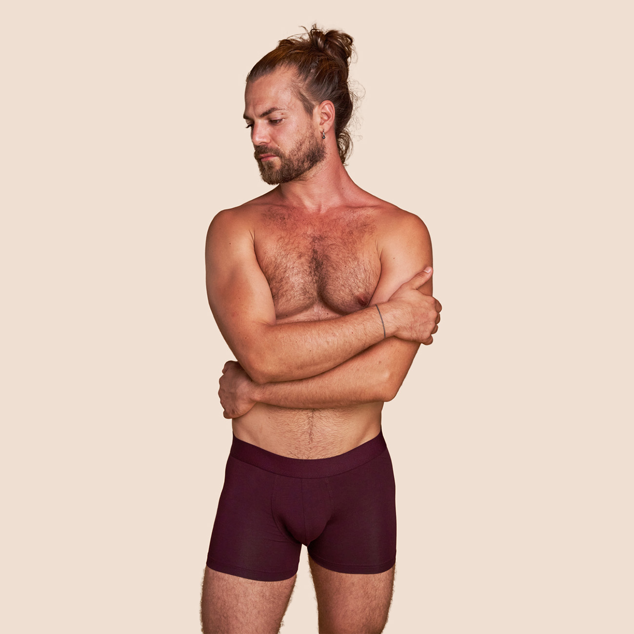 Boxer bordeaux foncé confortable