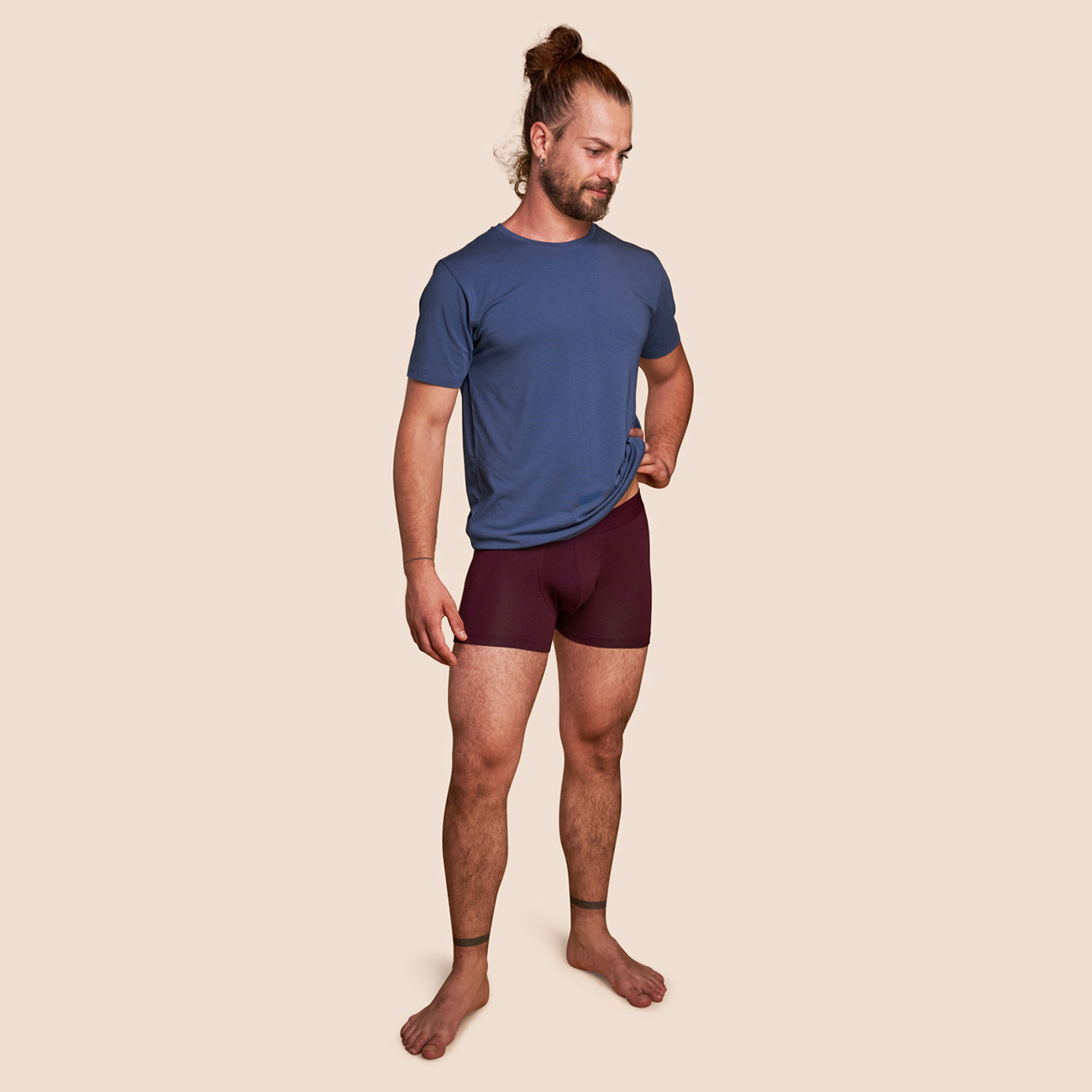 Boxer bordeaux foncé confortable