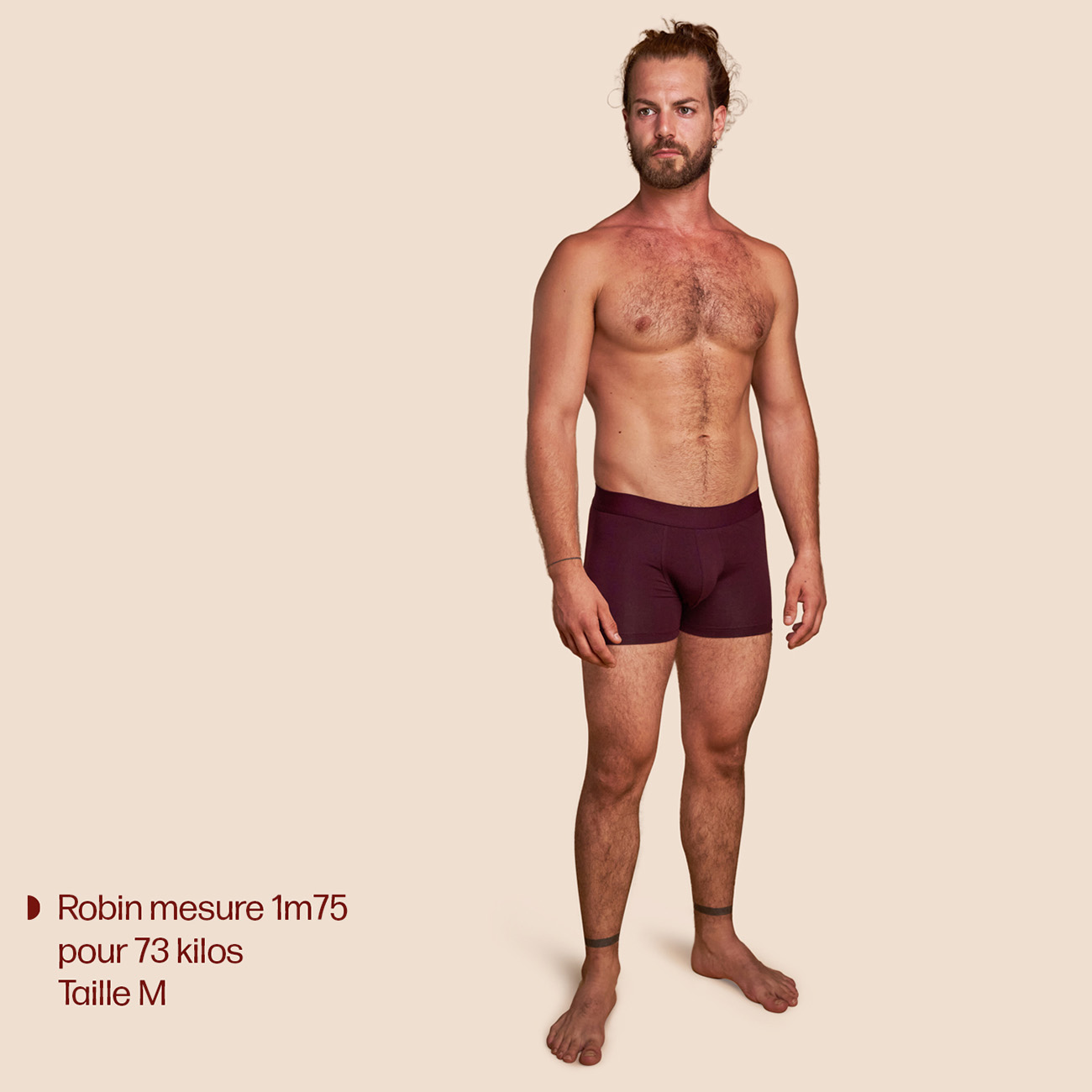 Boxer bordeaux foncé confortable