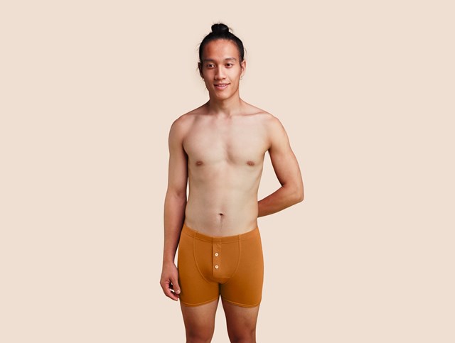 Boxer vintage ocre pour hommes