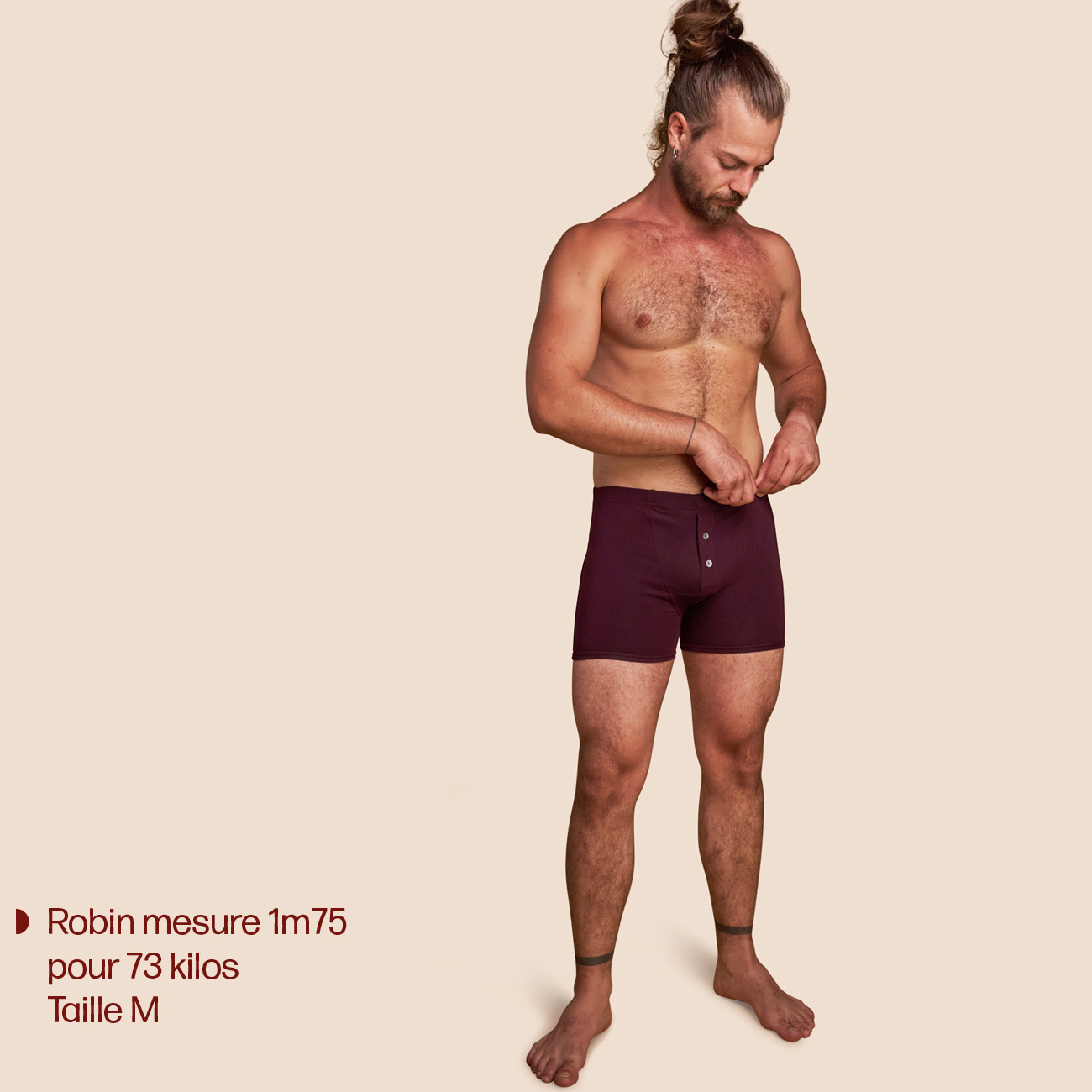 Boxer héritage lie de vin hommes