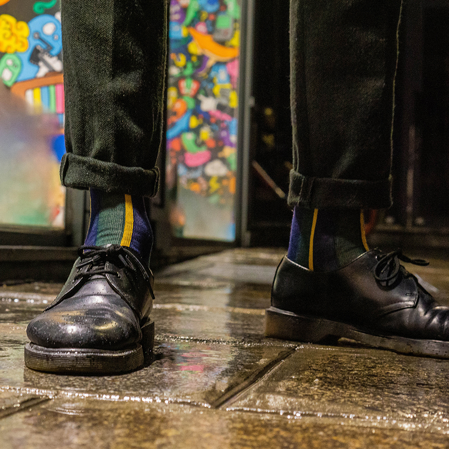 Chaussettes rayées homme