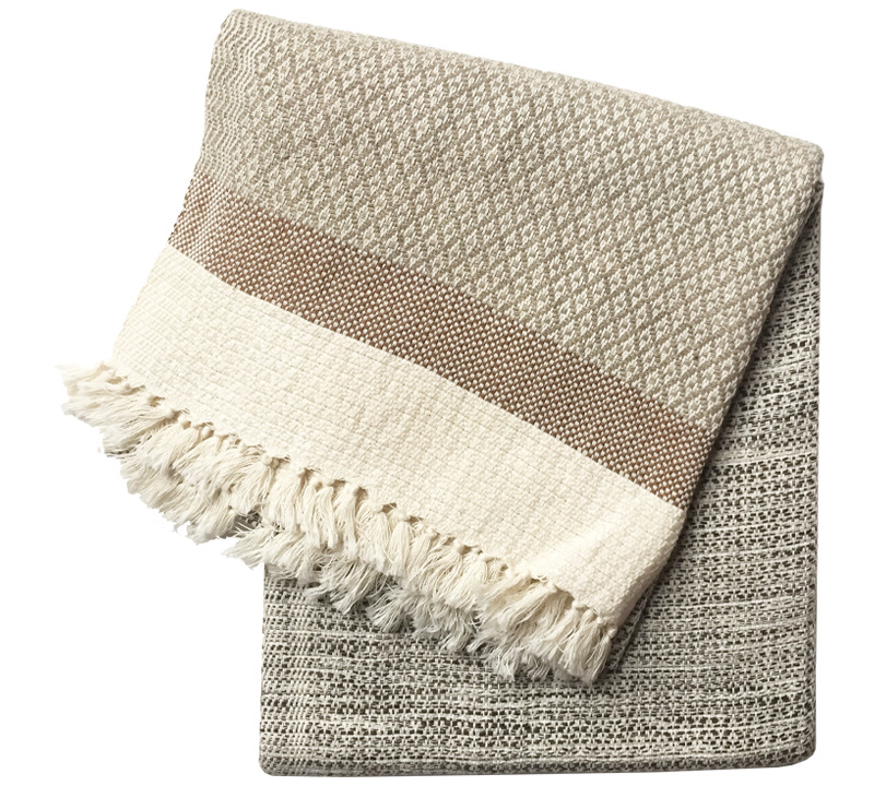 Echarpe mixte 100% coton détourée à plat