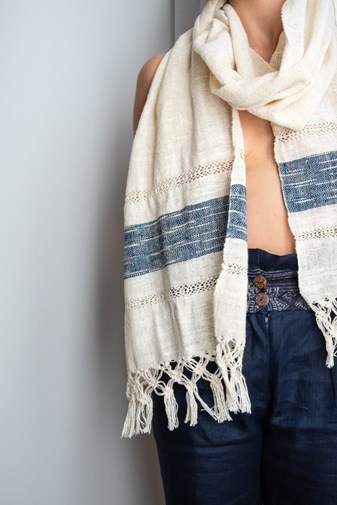 Echarpe Coton bio & tissage traditionnel