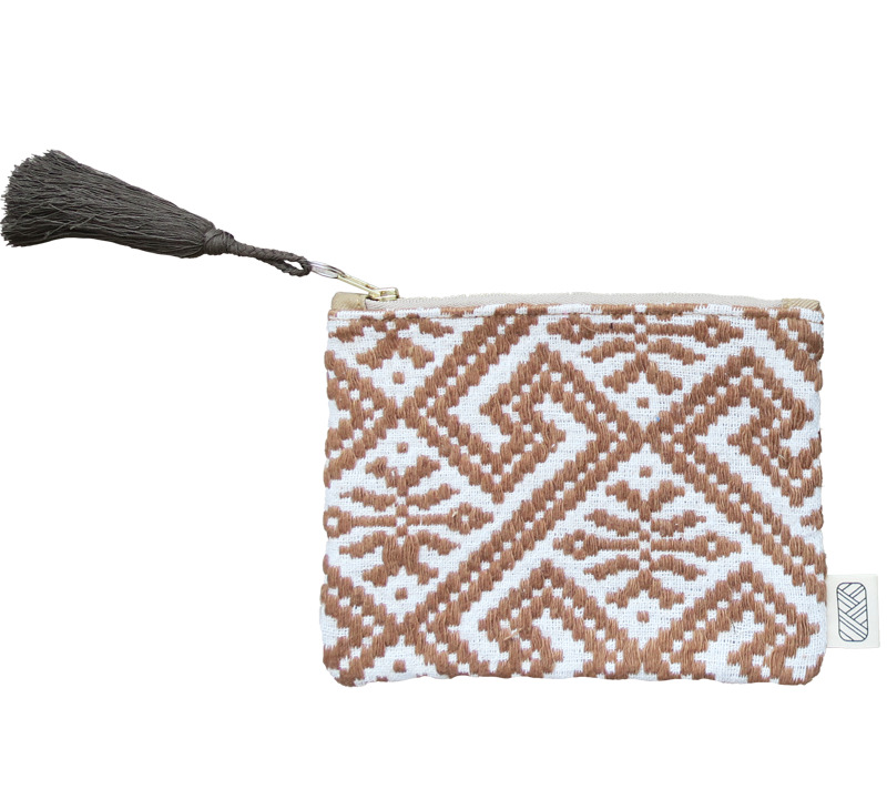 Trousse équitable en coton bio beige