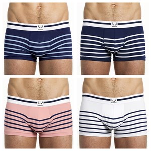 Pack de 4 shortys marins en coton bio 