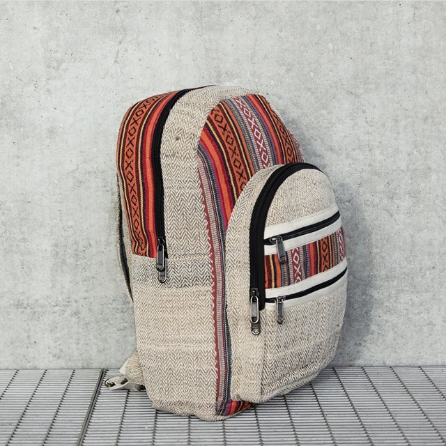 sac en chanvre éthique et écoresponsable fait main motifs ethniques