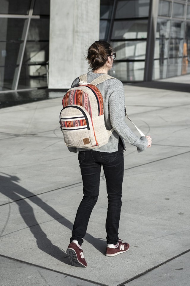 sac en chanvre éthique et écoresponsable fait main motifs ethniques