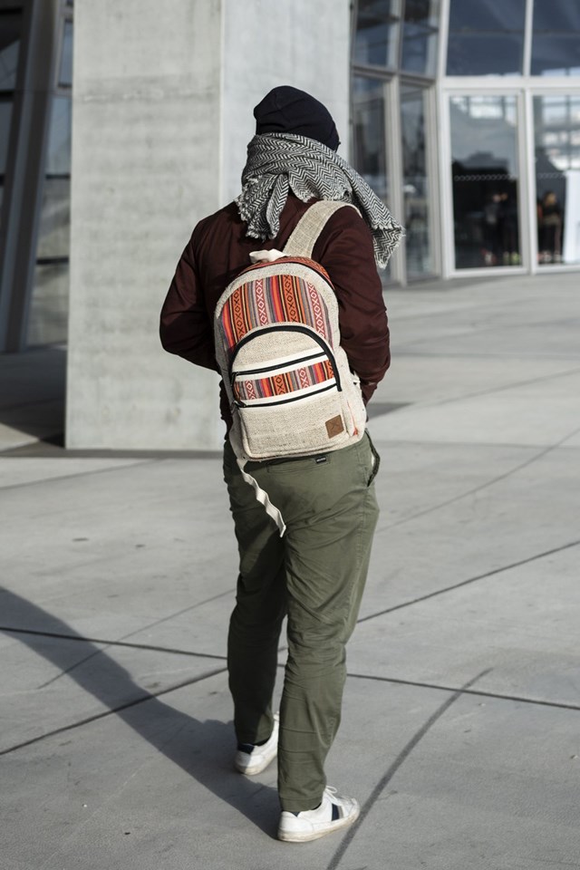 sac en chanvre éthique et écoresponsable fait main motifs ethniques