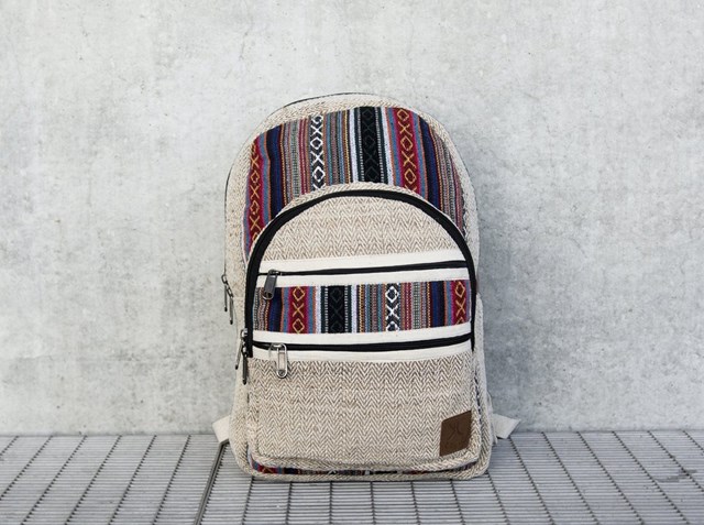sac en chanvre éthique et écoresponsable fait main motifs ethniques