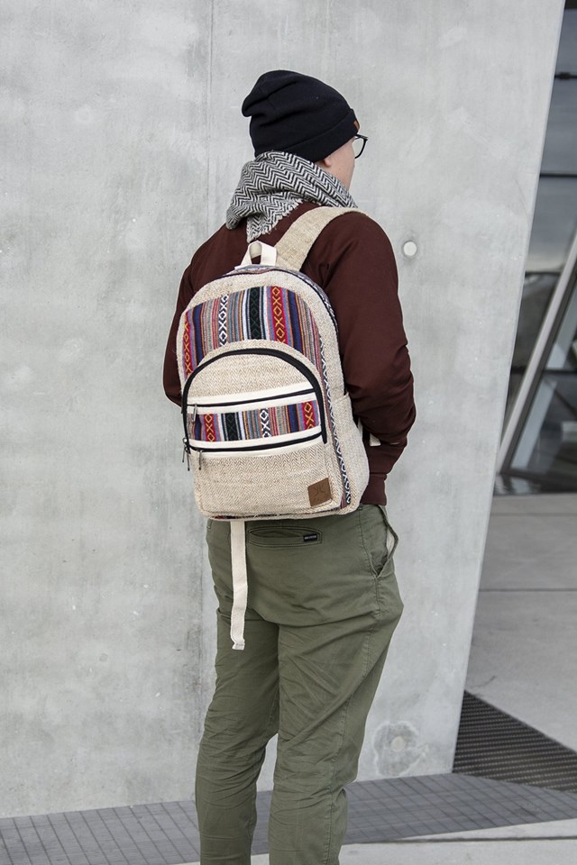 sac en chanvre éthique et écoresponsable fait main motifs ethniques