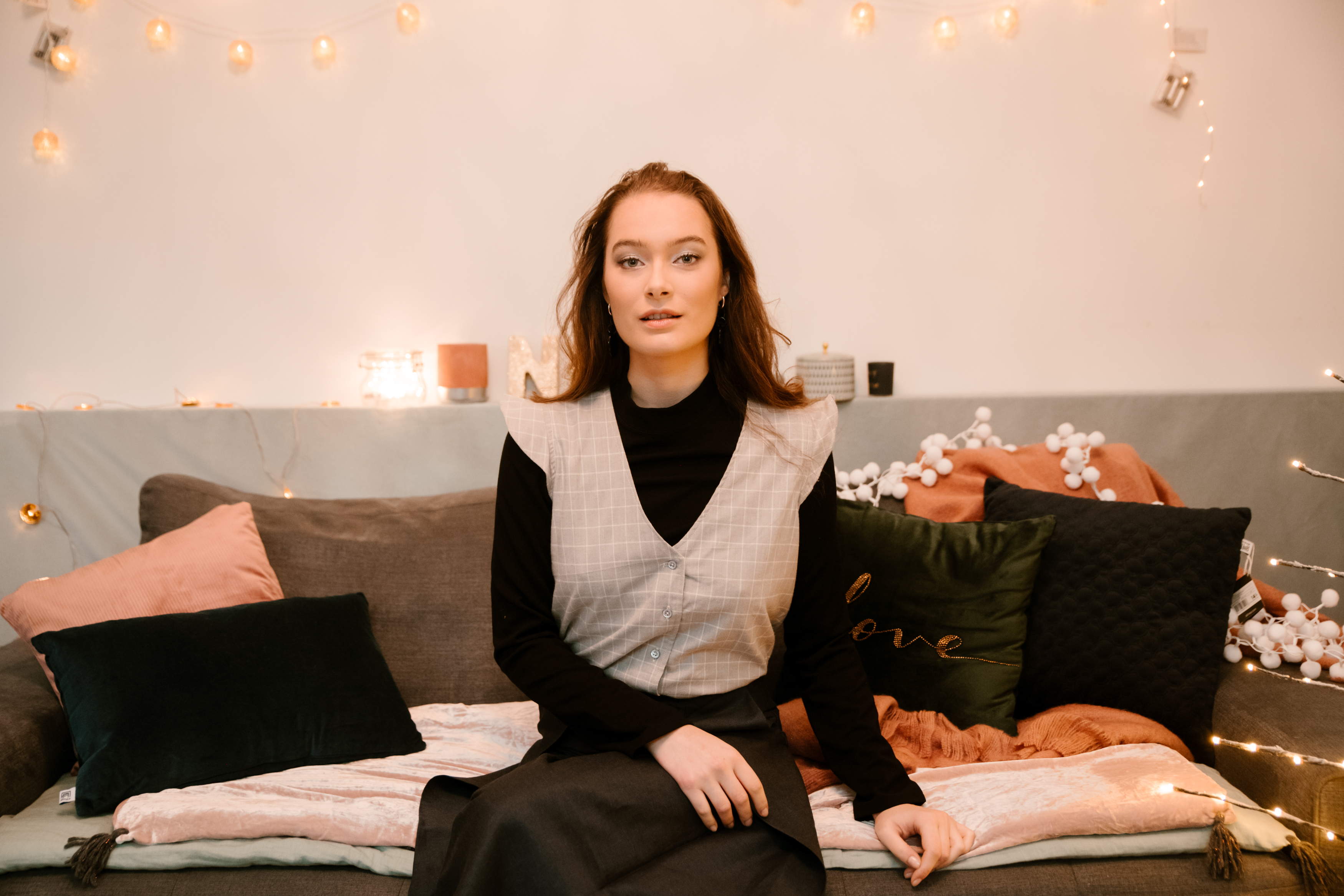 Alice - top gris à carreaux 2