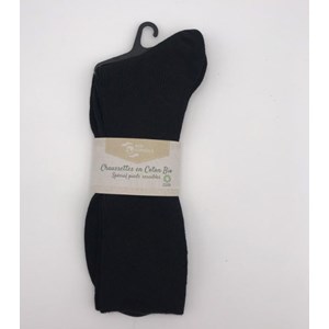 Chaussettes en coton bio, coloris Noir