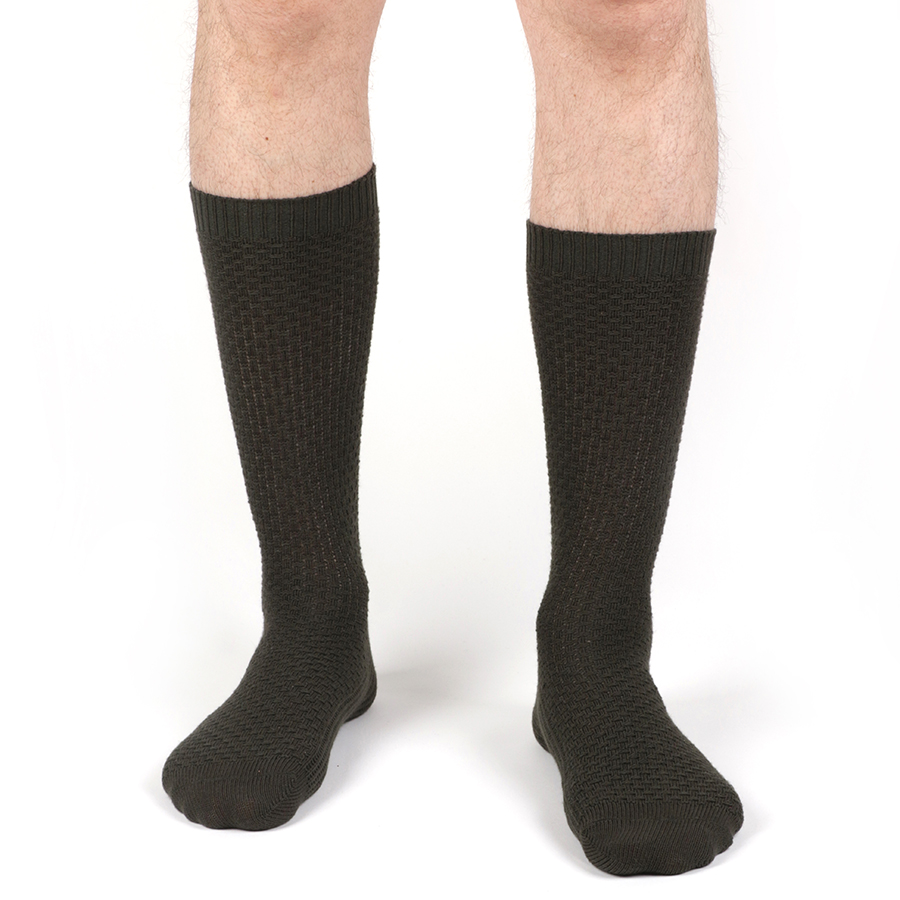 Chaussettes homme vert kaki