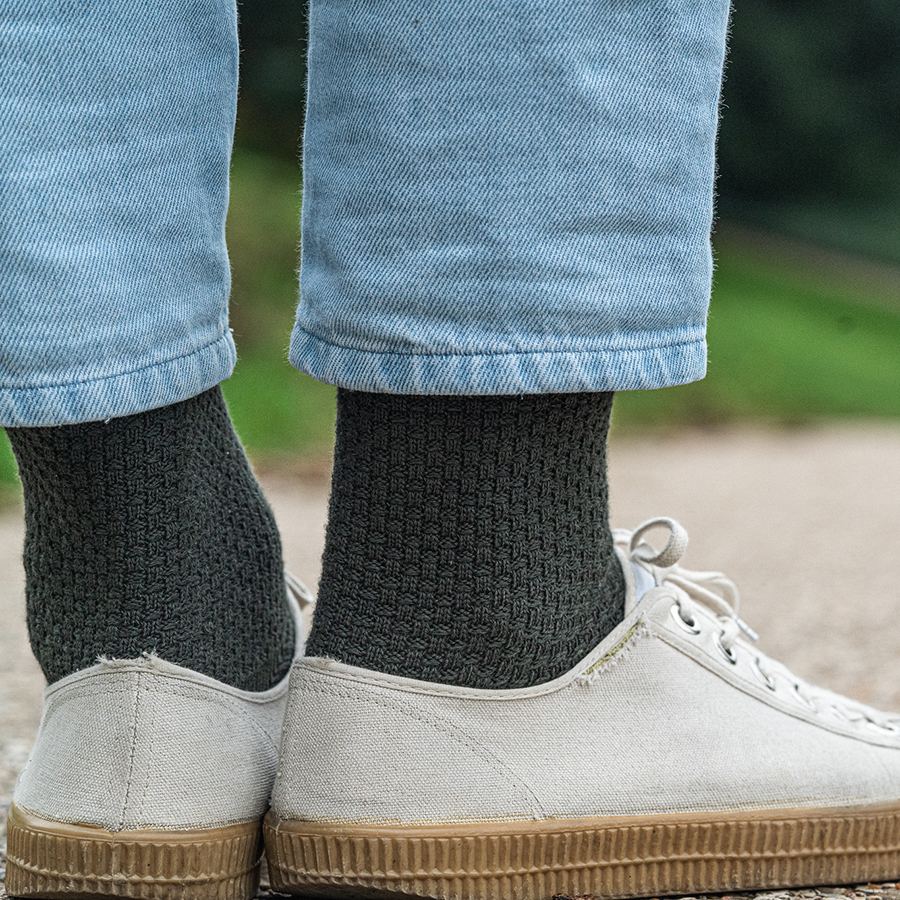 Chaussettes hommes vert kaki