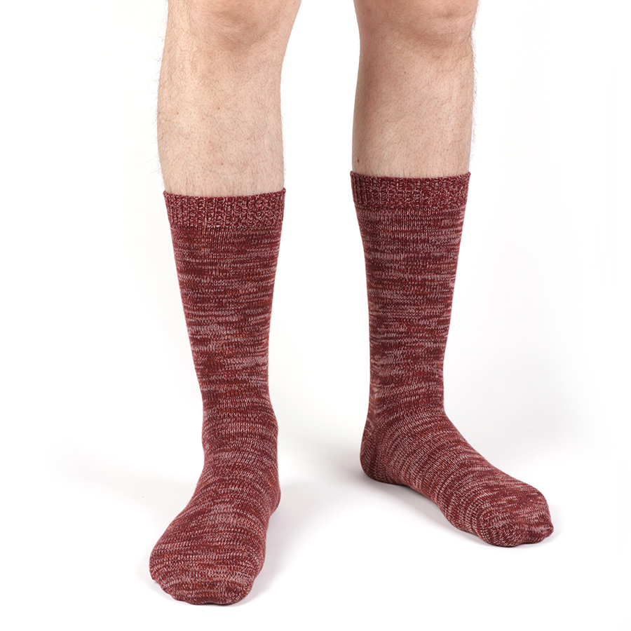 chaussettes bordeaux homme