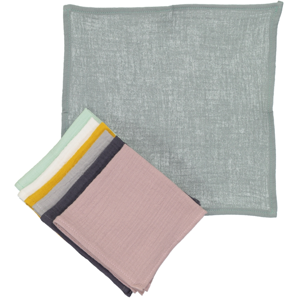 Semainier de mouchoirs en gaze de coton  4